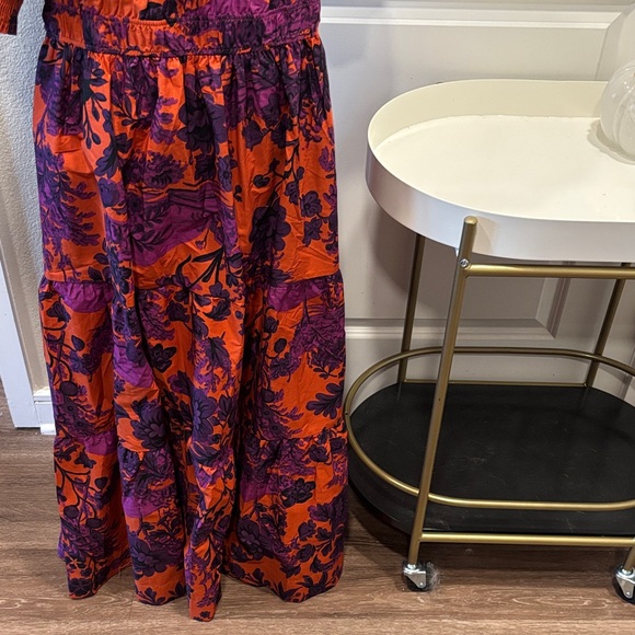 Anthropologie Orange and Purple Maxi Dress - Picture 4 of 10